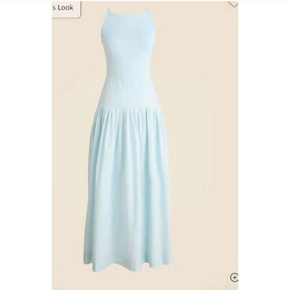J Crew Pintuck mixy dress CK707 Size XS Baby Blue NWT - Picture 4 of 9